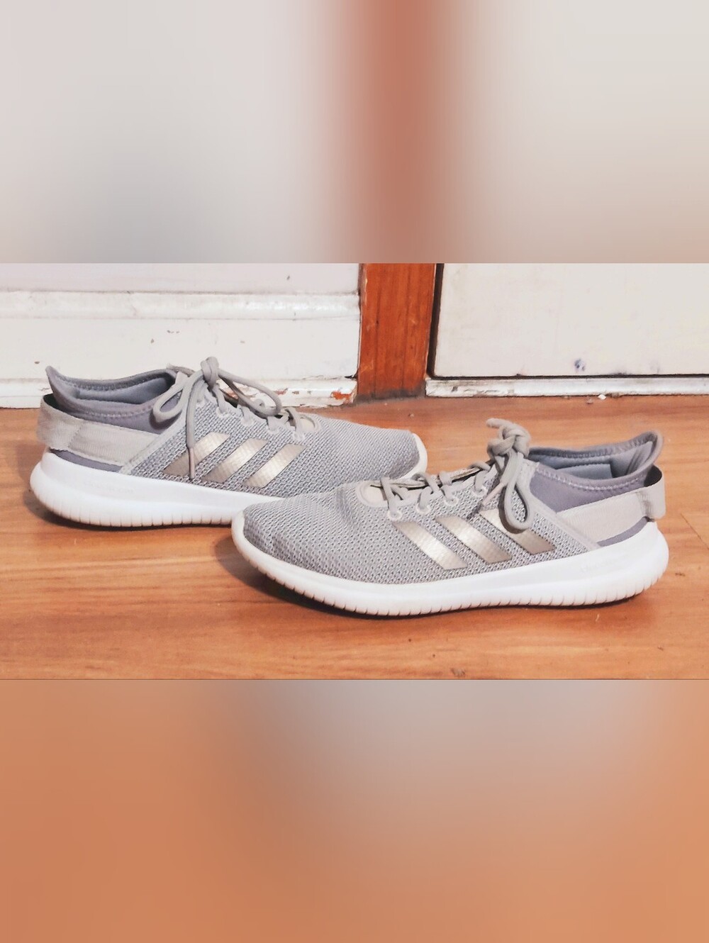 Adidas Cloudfoam QT Flex Gray Running Shoes Size 8 Womens